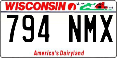 WI license plate 794NMX