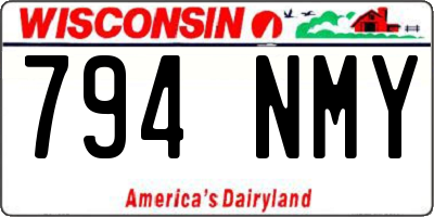 WI license plate 794NMY