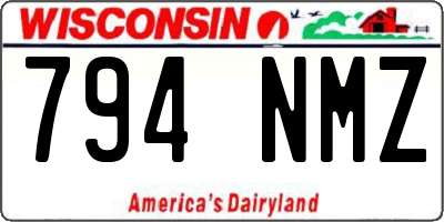WI license plate 794NMZ