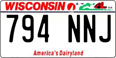 WI license plate 794NNJ