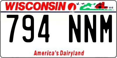 WI license plate 794NNM