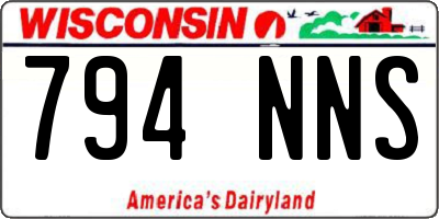 WI license plate 794NNS