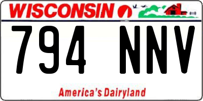 WI license plate 794NNV