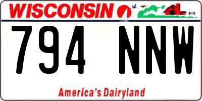 WI license plate 794NNW