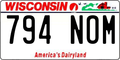 WI license plate 794NOM