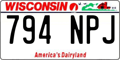 WI license plate 794NPJ