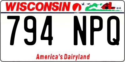 WI license plate 794NPQ