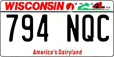 WI license plate 794NQC