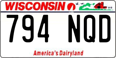 WI license plate 794NQD