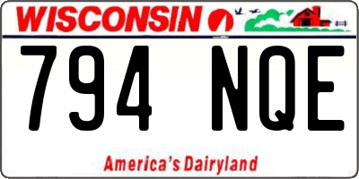 WI license plate 794NQE