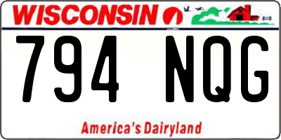 WI license plate 794NQG