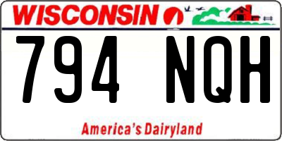 WI license plate 794NQH