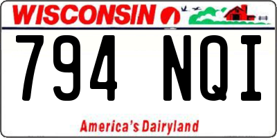 WI license plate 794NQI