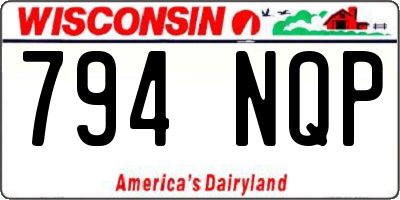 WI license plate 794NQP