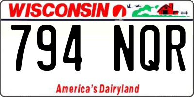 WI license plate 794NQR