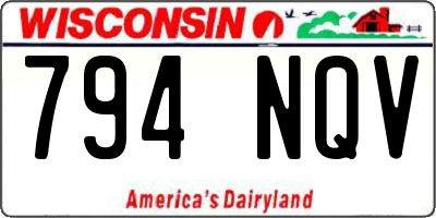 WI license plate 794NQV