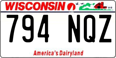 WI license plate 794NQZ