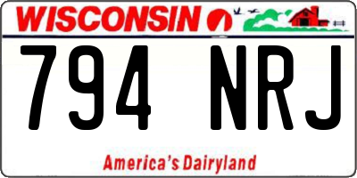 WI license plate 794NRJ