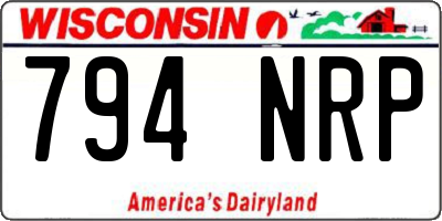 WI license plate 794NRP