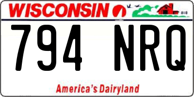 WI license plate 794NRQ