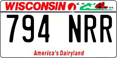 WI license plate 794NRR