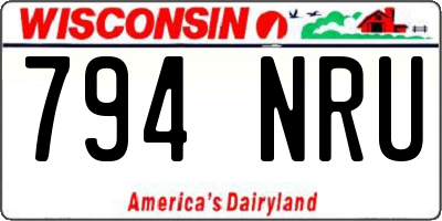 WI license plate 794NRU