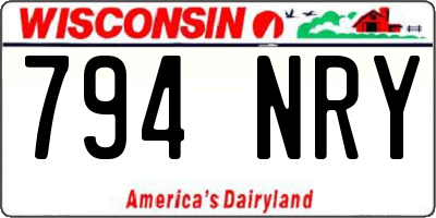 WI license plate 794NRY