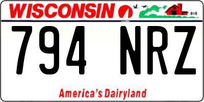 WI license plate 794NRZ