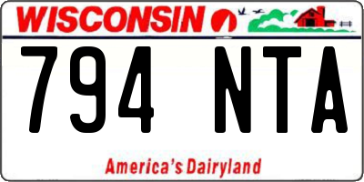 WI license plate 794NTA