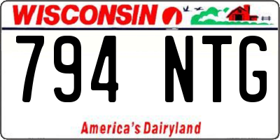 WI license plate 794NTG
