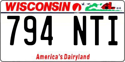 WI license plate 794NTI