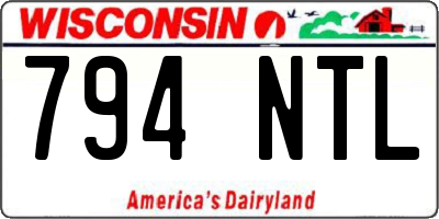 WI license plate 794NTL
