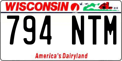 WI license plate 794NTM