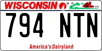 WI license plate 794NTN