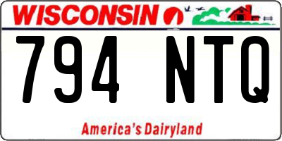 WI license plate 794NTQ