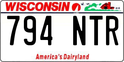 WI license plate 794NTR
