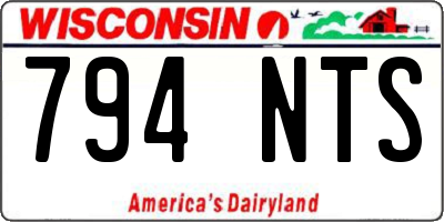 WI license plate 794NTS