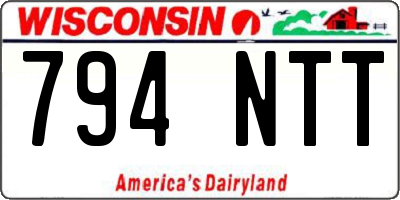 WI license plate 794NTT