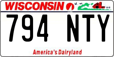 WI license plate 794NTY