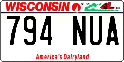WI license plate 794NUA