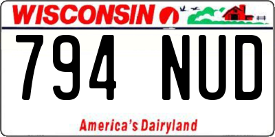 WI license plate 794NUD