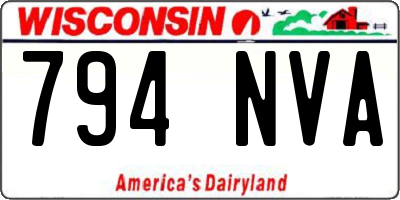 WI license plate 794NVA