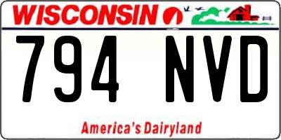 WI license plate 794NVD