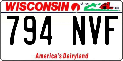 WI license plate 794NVF