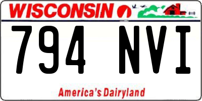 WI license plate 794NVI