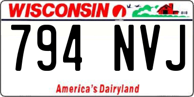 WI license plate 794NVJ