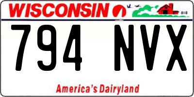 WI license plate 794NVX