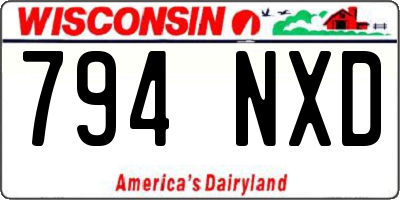 WI license plate 794NXD
