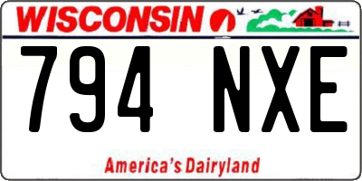 WI license plate 794NXE