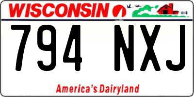 WI license plate 794NXJ